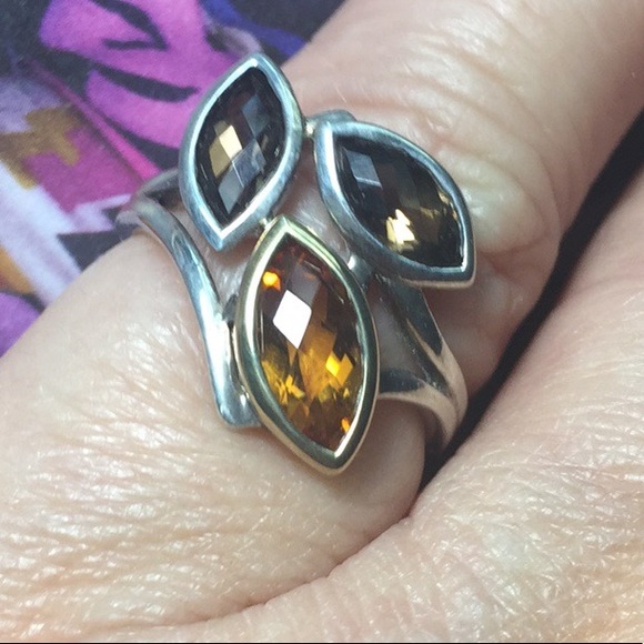 SS & 18KG Marquis Earthy Gemstones - Picture 4 of 7